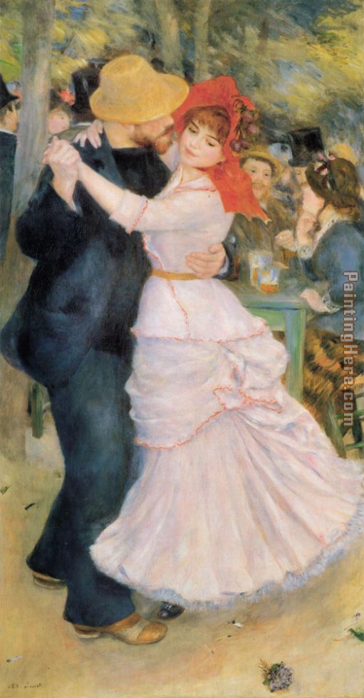 Dance at Bougival painting - Pierre Auguste Renoir Dance at Bougival art painting